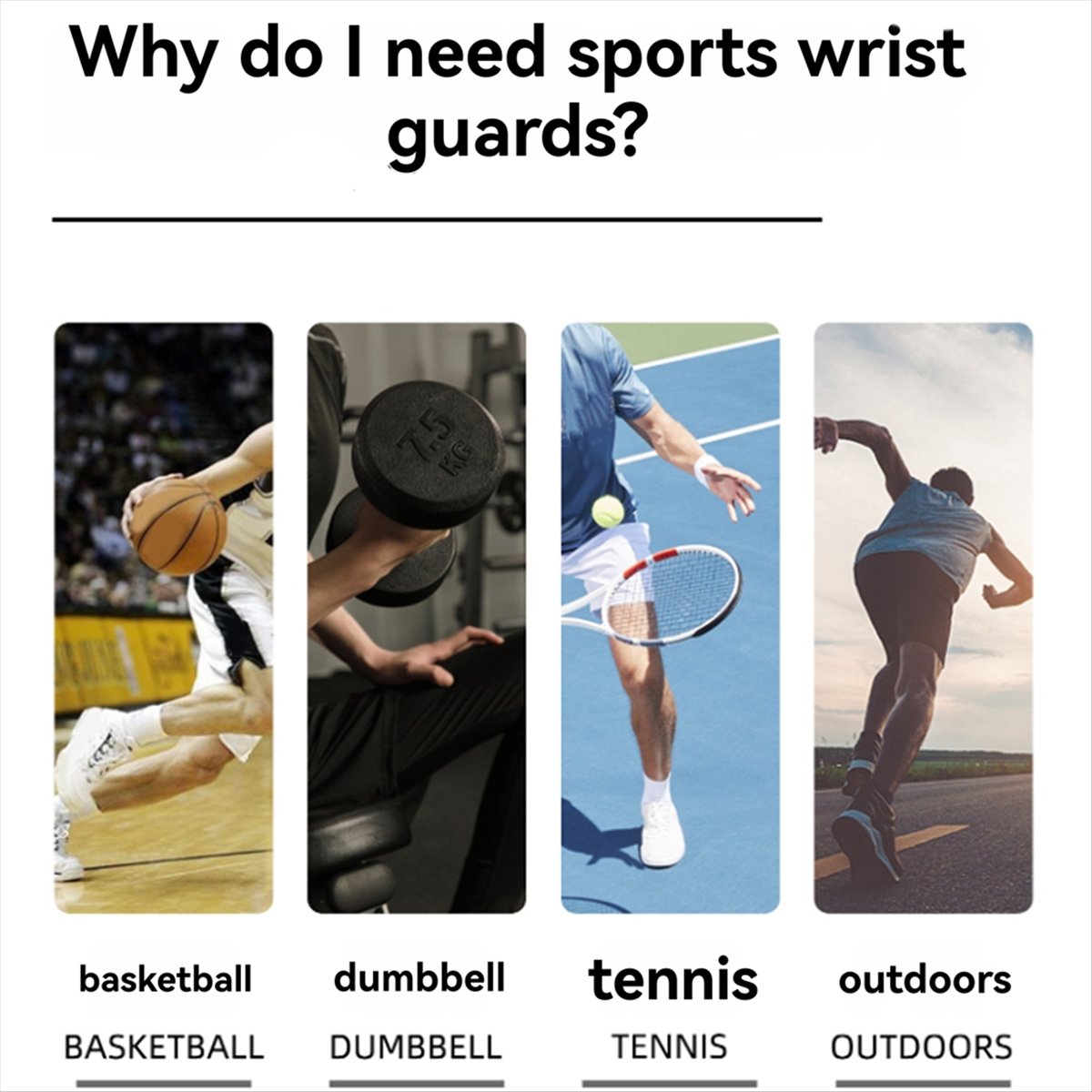 Wrist Wraps Weightlifting Support - *A91P 1 Pair Wristband Wrist Support