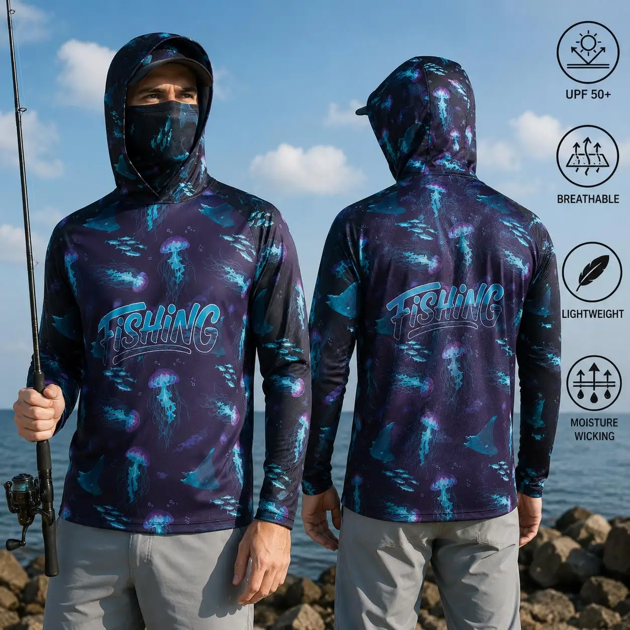 Fishing Shirt Hooded Men Fishi - Fishing recension och pris