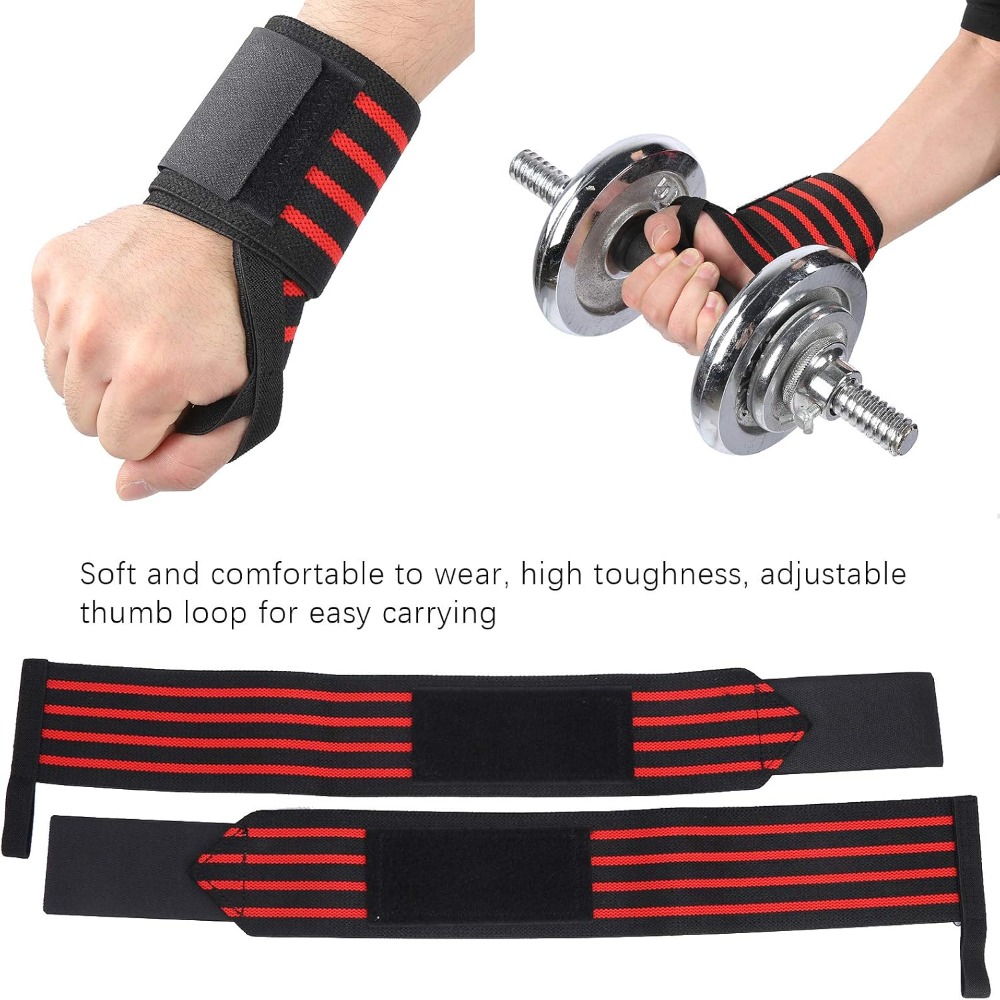 1Pair Adjustable Closure Wrist - Wrist Wraps Weightlifting Support recension och pris