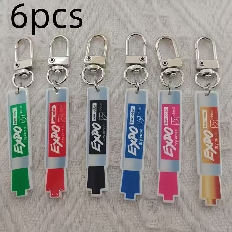 6pcs acrylic pen keychain, all - Hiking recension och pris