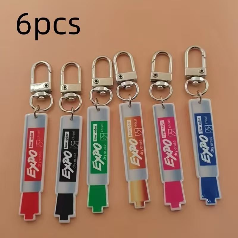 6pcs acrylic pen keychain, all - Hiking recension och pris