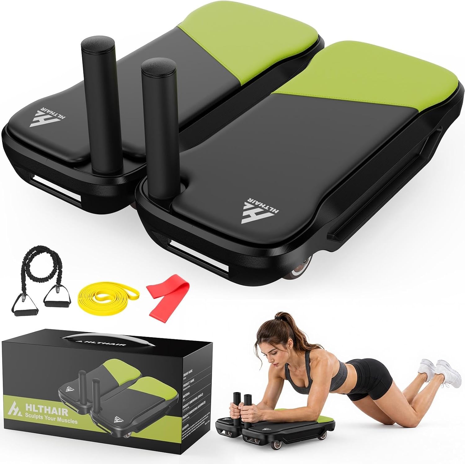Ab Wheel Core Trainer with Det - Ab Roller Wheel With Elbow Support recension och pris