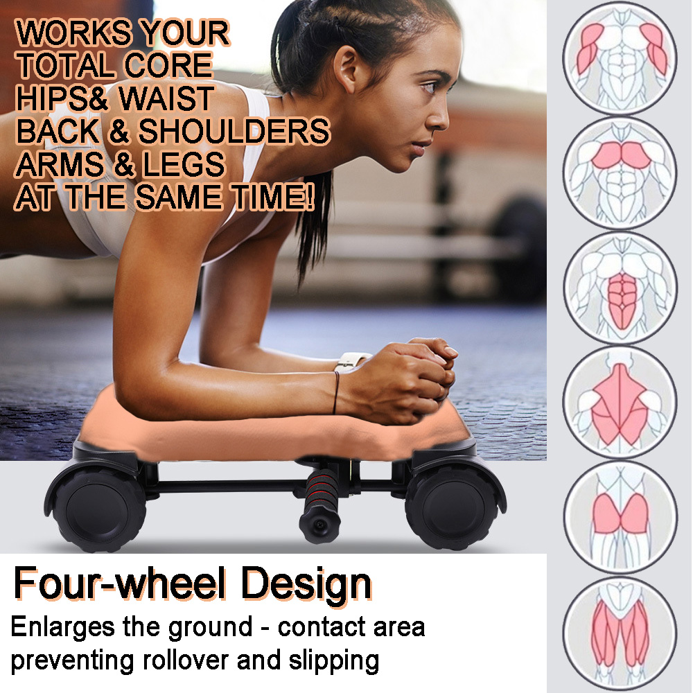 Ab Roller, 4 Wheel Automatic R - Ab Roller Wheel With Elbow Support recension och pris