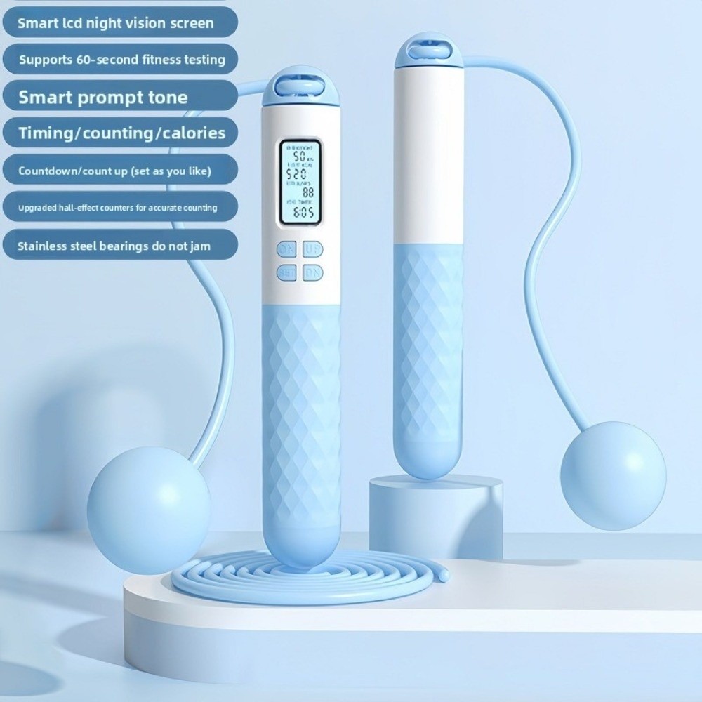 Portable Cordless Ropeless Jum - Smart Jump Rope Digital Counter recension och pris