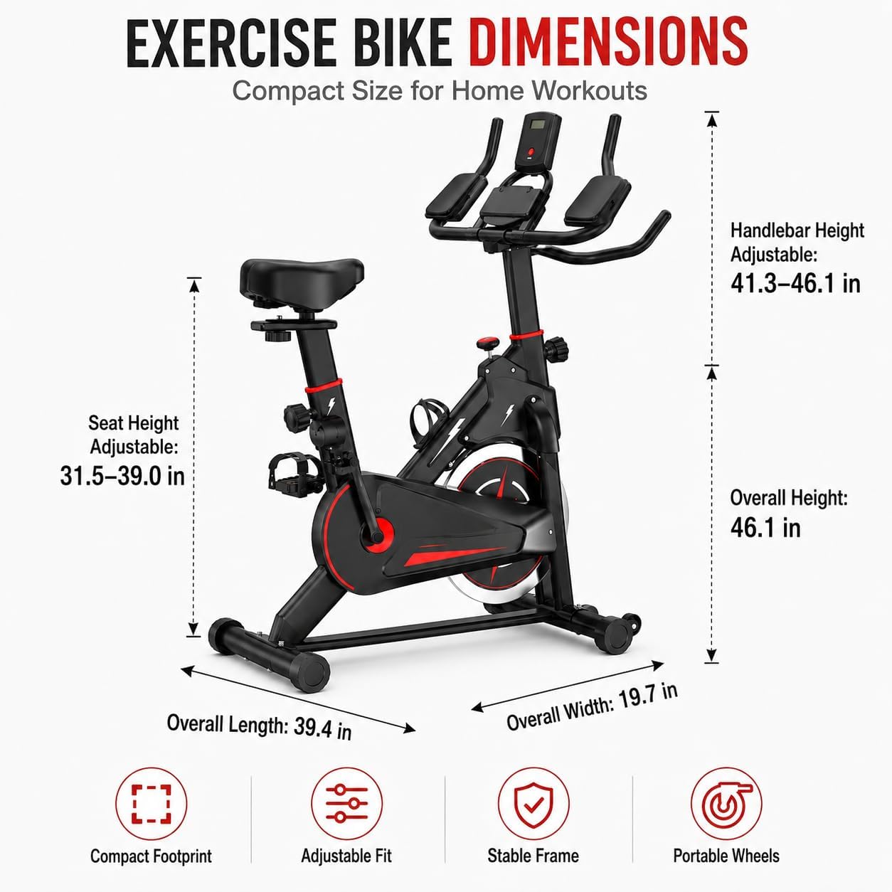Indoor Magnetic Exercise Bike, - Exercise Bike Magnetic Resistance recension och pris