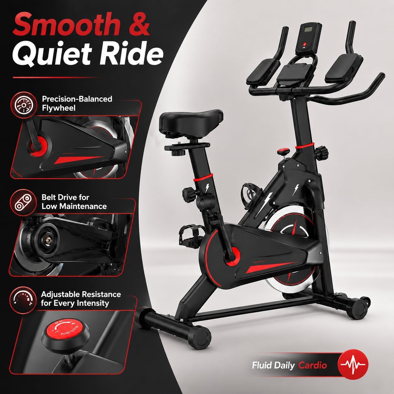 Indoor Magnetic Exercise Bike, - Exercise Bike Magnetic Resistance recension och pris