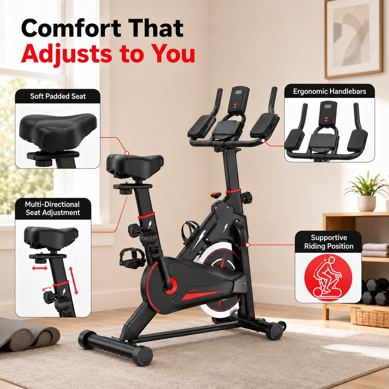 Indoor Magnetic Exercise Bike, - Exercise Bike Magnetic Resistance recension och pris