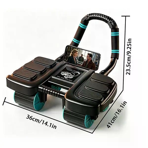 4-Wheel Recoil Ab Roller with  - Ab Roller Wheel With Elbow Support recension och pris